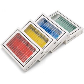 48pcs Kids Plastic Prepared Microscope Slides of Animals Insects Plants Flowers Sample Specimens for Microscopes
