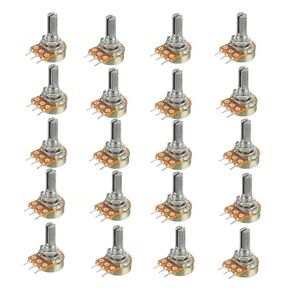 HiLetgo 20pcs WH148 Single-Joint Potentiometer 10K B10K Variable Resistors 15mm Shaft 3Pins 10K Ohm Potentiometer