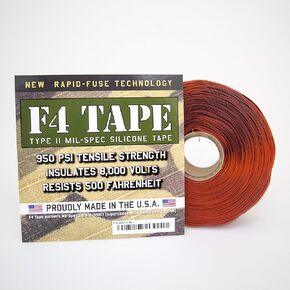 Bond It F4 Emergency Self-Fusing Silicone Tape, Repair Plumbing Pipe & Radiator Hose Leak, Electrical Insulation, Permanent Bonding, Waterproof, 1" x 36' x 20mil, Black