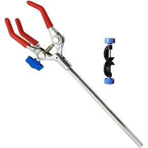 Lab Clamp 3 Prong Finger with Lab Stand Clamp Holder Boss Head