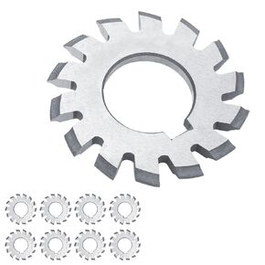 8PCS Gear Milling Cutter High Speed Steel Disk Shaped 20¡ãPressure Angle M1(1-8) Disk Shaped Involute Gear Cutters