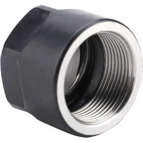 صامولة التثبيت، حامل ظرف الطحن من الفولاذ 42crMo من الفولاذ عالي الصلابة لساق الأداة (أسود، ER16 خارجي A داخلي نوع M M19*1.0) in Kuwait