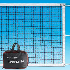 Badminton Net Professional, Badminton Net for Backyard, Portable Badminton Net with Bag, Volleyball Badminton Net Outdoor, Badminton Net Replacement for Beach Schoolyard Competition, Size 20FT X 2.5FT
