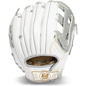 Franklin Sports Fastpitch Softball Glove - Field Master Fastpitch + Softball Mitt - Womens + Girls Righty Glove - Adult + Youth Softball Gloves - White + Grey