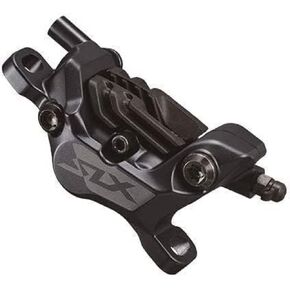 Shimano SLX BR-M7120 4-Piston Post-Mount Disc Brake Caliper, Metal Pads with Fins, Black