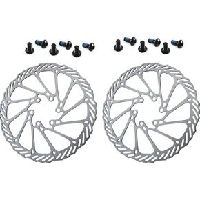 203mm Disc Brake Rotor 2 packs CYSKY Stainless Steel Bike Disc Brake Rotor 12 Bolts for Most Bicycle Road Bike Mountain Bike BMX MTB (Include 12 Screws, Black)
