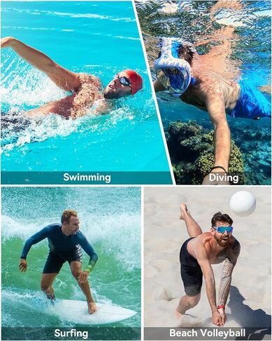 Runhit Swim Jammers للرجال UPF 50+ ملابس السباحة الصلبة للسباق التنافسي والتدريب in Kuwait