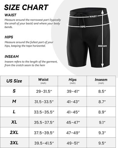 Runhit Swim Jammers للرجال UPF 50+ ملابس السباحة الصلبة للسباق التنافسي والتدريب in Kuwait