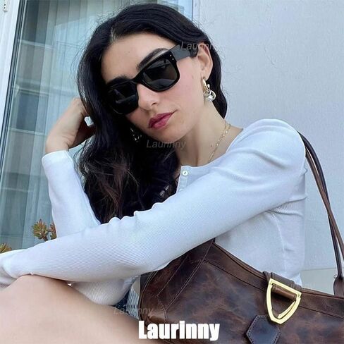 نظارات شمسية مربعة كلاسيكية للنساء والرجال موضة عتيقة 70s 80s نظارات شمسية معابد مكتنزة ظلال حماية UV400 in Kuwait