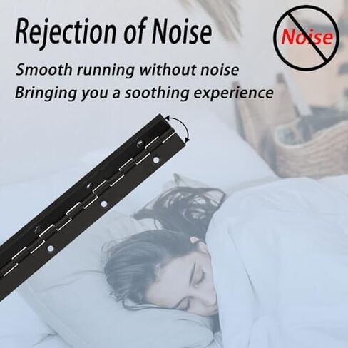 4 Inch 12 Pcs Piano Hinges，Black Long Hinges Heavy Duty with Hole for Cabinets Boat Marine Door,Box,French Window,0.04" Leaf Thickness 1.2'' Open Width in Kuwait