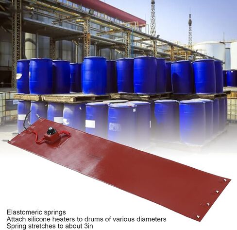 1200W Drum Heating Blanket, 13.2 Gallon 50 Liter Drum and Pail Heaters, Silicone Drum Heater Pad with Thermostat Water Heater Insulation Blanket for 18.9in Gate Valve Tank(#1) in Saudi Arabia