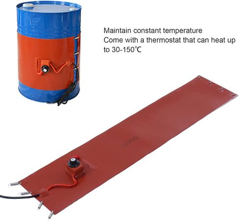 1200W Drum Heating Blanket, 13.2 Gallon 50 Liter Drum and Pail Heaters, Silicone Drum Heater Pad with Thermostat Water Heater Insulation Blanket for 18.9in Gate Valve Tank(#1) in Saudi Arabia