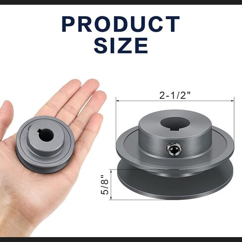 Mechanical Belt Pulley Single/Double Groove Web Sheave Bored-to-Size Belt Sheave Cast Iron Belt Section (AK25-5/8, Single Groove) in Saudi Arabia