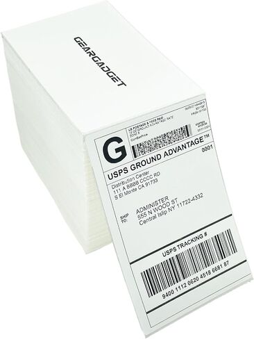 Perforated and Strong Adhesive Direct Thermal Shipping Labels - Pack of 500 4x6 Thermal Labels Fanfold - (Commercial Grade) in Saudi Arabia