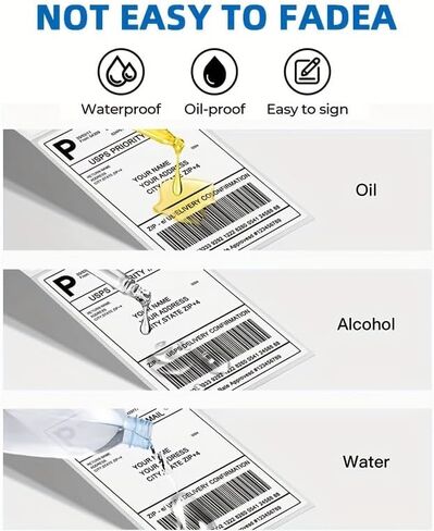 Perforated and Strong Adhesive Direct Thermal Shipping Labels - Pack of 500 4x6 Thermal Labels Fanfold - (Commercial Grade) in Saudi Arabia