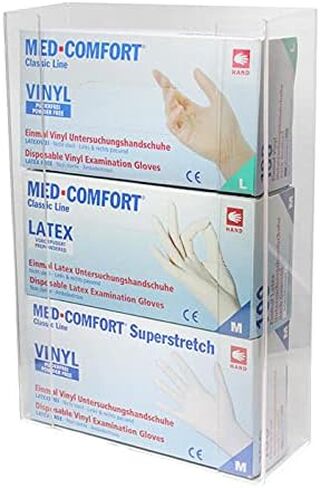 Clear Mask Dispenser Wall Floating Glove Rack and Glove Box Dispenser Holder 10.2"x16"x3.5" Pack of 1 in Saudi Arabia