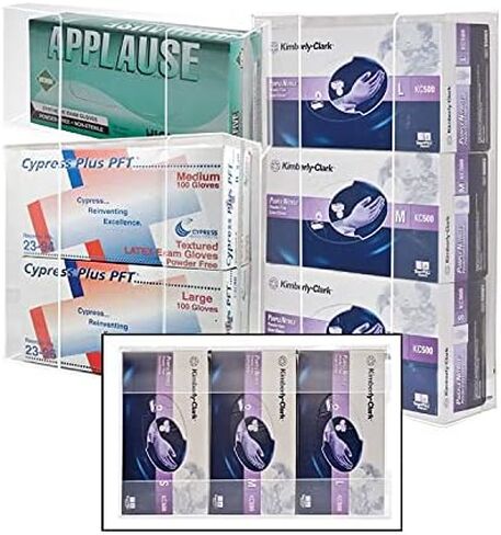 Clear Mask Dispenser Wall Floating Glove Rack and Glove Box Dispenser Holder 10.2"x16"x3.5" Pack of 1 in Saudi Arabia