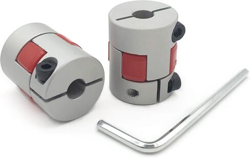 2PCS 5mm to 8mm Aluminium Plum Flexible Shaft Coupling 25mm Length 20mm Diameter Connector Flexible Coupler for 3D Printer CNC Machine and Servo Stepped Motor in Saudi Arabia