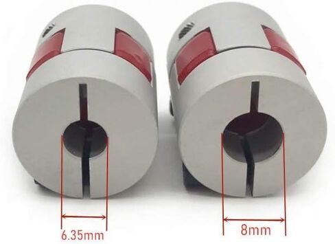 2PCS 5mm to 8mm Aluminium Plum Flexible Shaft Coupling 25mm Length 20mm Diameter Connector Flexible Coupler for 3D Printer CNC Machine and Servo Stepped Motor in Saudi Arabia