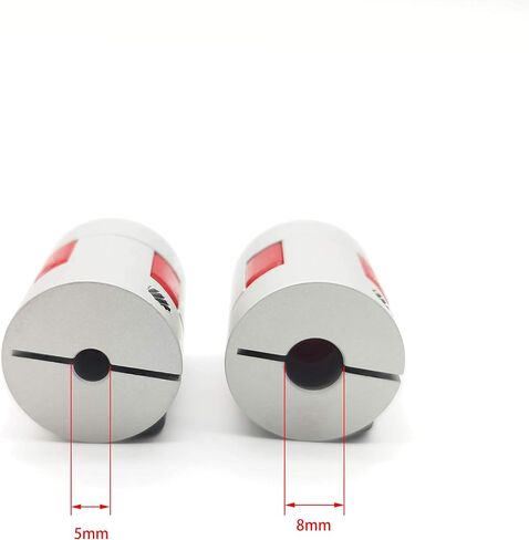 2PCS 5mm to 8mm Aluminium Plum Flexible Shaft Coupling 25mm Length 20mm Diameter Connector Flexible Coupler for 3D Printer CNC Machine and Servo Stepped Motor in Saudi Arabia