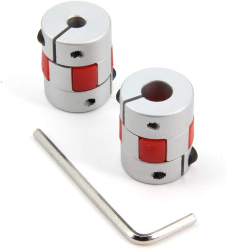 5mm to 8mm Bore Aluminium Plum Flexible Shaft Coupling Servo Stepper MotorJaw D20xL25 Connector Flexible Shaft Couplers for 3D Printer/CNC Machine/DIY Encoder, 2pcs/Pack (5mmx8mm) in Saudi Arabia