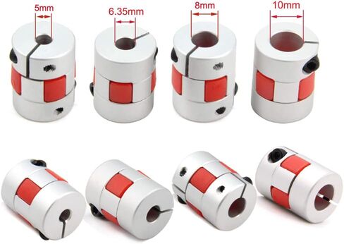 5mm to 8mm Bore Aluminium Plum Flexible Shaft Coupling Servo Stepper MotorJaw D20xL25 Connector Flexible Shaft Couplers for 3D Printer/CNC Machine/DIY Encoder, 2pcs/Pack (5mmx8mm) in Saudi Arabia