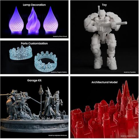 ELEGOO راتنج فوتوبوليمر قياسي مطور LCD راتنج معالج بالأشعة فوق البنفسجية 40nm راتنج طابعة ثلاثية الأبعاد لطباعة LCD/MSLA/DLP ثلاثية الأبعاد رمادي 1000 جرام in Kuwait