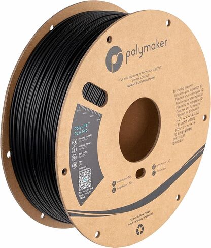 Polymaker PLA PRO Filament أسود، خيوط طابعة ثلاثية الأبعاد قوية 1.75 مم 1 كجم - PolyLite PLA Filament PRO طباعة ثلاثية الأبعاد قوية وعالية الصلابة in Saudi Arabia