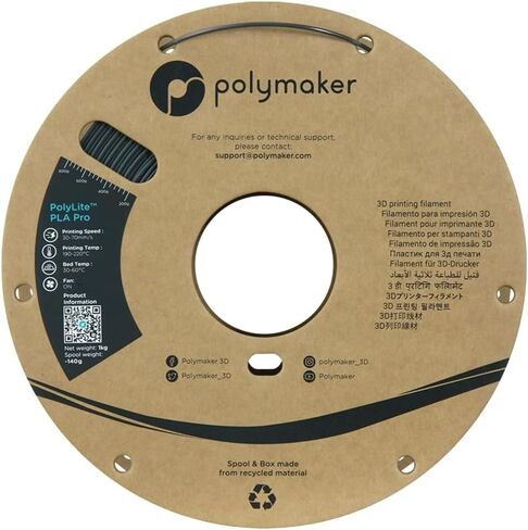Polymaker PLA PRO Filament أسود، خيوط طابعة ثلاثية الأبعاد قوية 1.75 مم 1 كجم - PolyLite PLA Filament PRO طباعة ثلاثية الأبعاد قوية وعالية الصلابة in Saudi Arabia