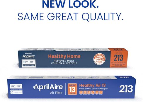 فلتر بديل AprilAire 213 لأجهزة تنقية الهواء المنزلية بالكامل من AprilAire - MERV 13، حساسية منزلية صحية، فلتر هواء 20x25x4 (عبوة من قطعة واحدة) in Kuwait