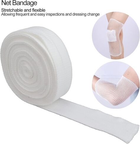 Elastic Net Bandage, 11 Yards Tubular Bandage Net Wound Dressing Stretch Elastic Retainer Bandages Roll Gauze Bandage Elastic Net Wound Dressing Gauze Bandage for Abdomen Buttocks in Saudi Arabia