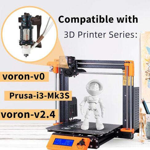 CHC V6 Hotend Ceramic All-Metal: Compatible with e3d V6 hot end Full kit Voron 0.1 Voron 2.4 Prusa i3 Mini MK2 MK2S MK3/MK3S/MK3S+ (24V 60W) in Saudi Arabia