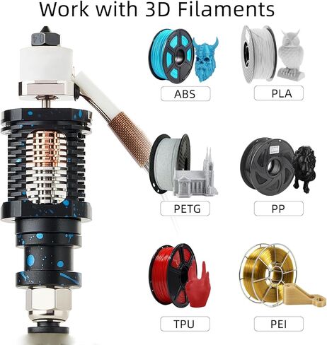 CHC V6 Hotend Ceramic All-Metal: Compatible with e3d V6 hot end Full kit Voron 0.1 Voron 2.4 Prusa i3 Mini MK2 MK2S MK3/MK3S/MK3S+ (24V 60W) in Saudi Arabia