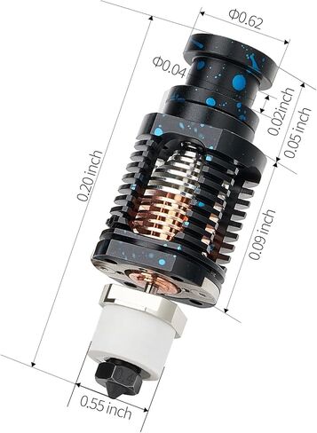 CHC V6 Hotend Ceramic All-Metal: Compatible with e3d V6 hot end Full kit Voron 0.1 Voron 2.4 Prusa i3 Mini MK2 MK2S MK3/MK3S/MK3S+ (24V 60W) in Saudi Arabia