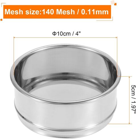 PATIKIL 50 Mesh Lab Sieve, 4" Diameter Test Sieve 304 Stainless Steel Wire Cloth (0.36mm) for Industrial Laboratory in Saudi Arabia