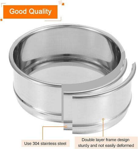 PATIKIL 50 Mesh Lab Sieve, 4" Diameter Test Sieve 304 Stainless Steel Wire Cloth (0.36mm) for Industrial Laboratory in Saudi Arabia