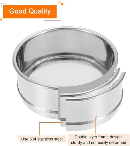 PATIKIL 50 Mesh Lab Sieve, 4" Diameter Test Sieve 304 Stainless Steel Wire Cloth (0.36mm) for Industrial Laboratory in Saudi Arabia
