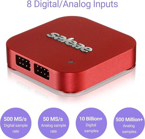 Logic Pro 8 (Red) - Saleae 8-Channel Logic Analyzer - Compatible with Windows, Mac, or Linux - Easy to Use, Ultra-Portable, Saves Time & Frustration in Saudi Arabia