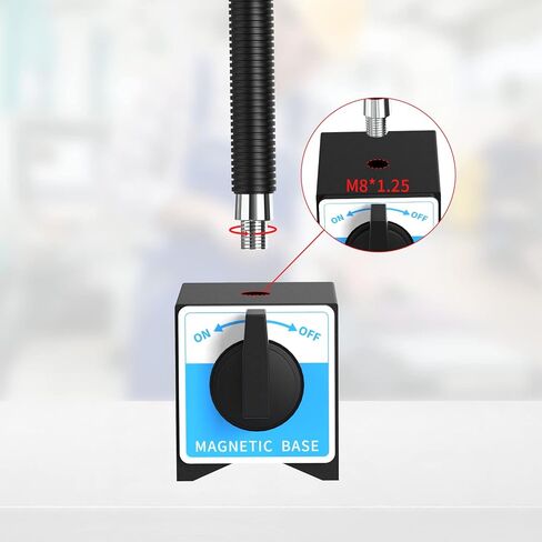 Magnetic Base,Suitable for Magnetic Machine Lights,Indicator Holder Metric M8 X 1.25 Tapped Hole,4.72x1.96x2.16 Inch,1 pc… in Saudi Arabia
