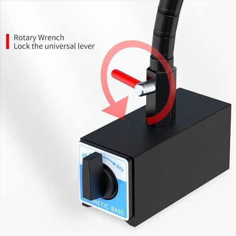 قاعدة مغناطيسية، مناسبة لأضواء الآلة المغناطيسية، حامل المؤشر متري M8 X 1.25 فتحة مدببة، 4.72 × 1.96 × 2.16 بوصة، قطعة واحدة... in Kuwait