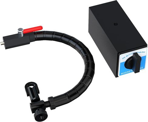 قاعدة مغناطيسية، مناسبة لأضواء الآلة المغناطيسية، حامل المؤشر متري M8 X 1.25 فتحة مدببة، 4.72 × 1.96 × 2.16 بوصة، قطعة واحدة... in Kuwait