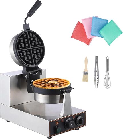 Litake Commercial Electric Waffle Cone Maker Stainless Steel Ice Cream Waffle Cone Machine Nonstick Mold for Restaurant, Bakeries, Snack Bar Use (110V 2400W) in Saudi Arabia