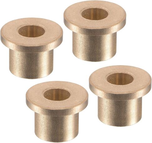 4pcs Flange Sleeve Bearings - [6mm Bore x 10mm OD x 10mm Length x 2mm Flange Thickness] Sintered Bronze Self-Lubricating Bushings in Saudi Arabia
