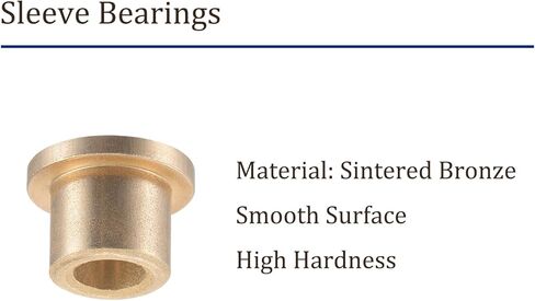 4pcs Flange Sleeve Bearings - [6mm Bore x 10mm OD x 10mm Length x 2mm Flange Thickness] Sintered Bronze Self-Lubricating Bushings in Saudi Arabia