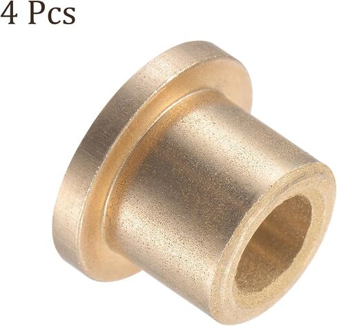 4pcs Flange Sleeve Bearings - [6mm Bore x 10mm OD x 10mm Length x 2mm Flange Thickness] Sintered Bronze Self-Lubricating Bushings in Saudi Arabia