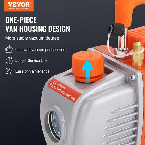 VEVOR 5 Gallon Vacuum Chamber and 3.5 CFM Pump Kit, Tempered Glass Lid Vacuum Degassing Chamber Kit, Single Stage Vacuum Pump with 250 ml Oil Bottle, for Stabilizing Wood, Degassing Silicones, Epoxies in Saudi Arabia