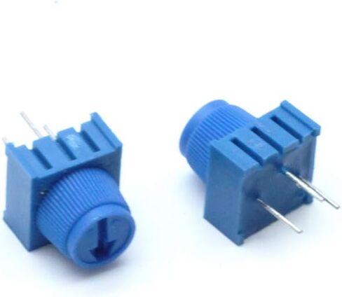 10Pcs 1K Breadboard Trim Potentiometer with Knob,3386MP-102 (1K)(Blue) in Saudi Arabia