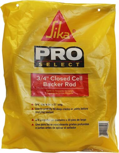 Sika - Polyethylene foam - Closed cell backer rod (gray) - to fill joints and cracks before applying sealant - water-resistant, flexible - 3/4" x 20' (pack of 6) in Saudi Arabia