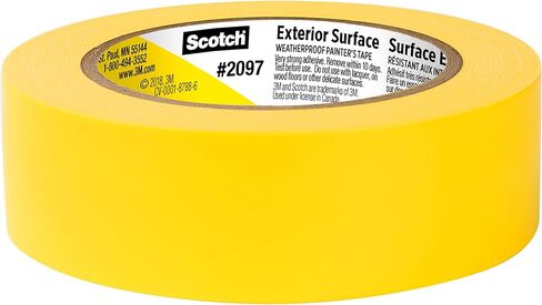 شريط سكوتش للرسام الخارجي، 1.41 بوصة × 45 ياردة، شريط قناع مقاوم للماء للأسطح الخارجية، يمكنه التعامل مع الرياح والمطر والرطوبة وأشعة الشمس المباشرة، السندات بقوة، 1 لفة (2097-36EC-XS) in Kuwait