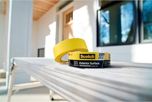 شريط سكوتش للرسام الخارجي، 1.41 بوصة × 45 ياردة، شريط قناع مقاوم للماء للأسطح الخارجية، يمكنه التعامل مع الرياح والمطر والرطوبة وأشعة الشمس المباشرة، السندات بقوة، 1 لفة (2097-36EC-XS) in Kuwait